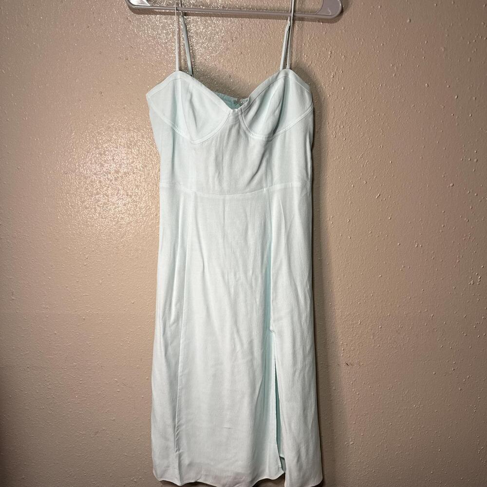 Aritzia Sunday Best Viola Midi Dress - Size M- Frosted Aquamarine